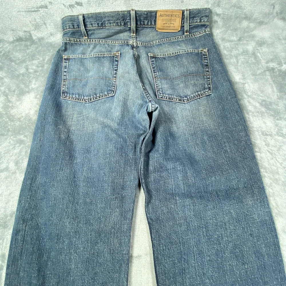 VTG‎ Levis Signature Jeans Men 36x32 Loose Fit Straight Stone Wash Denim Pants